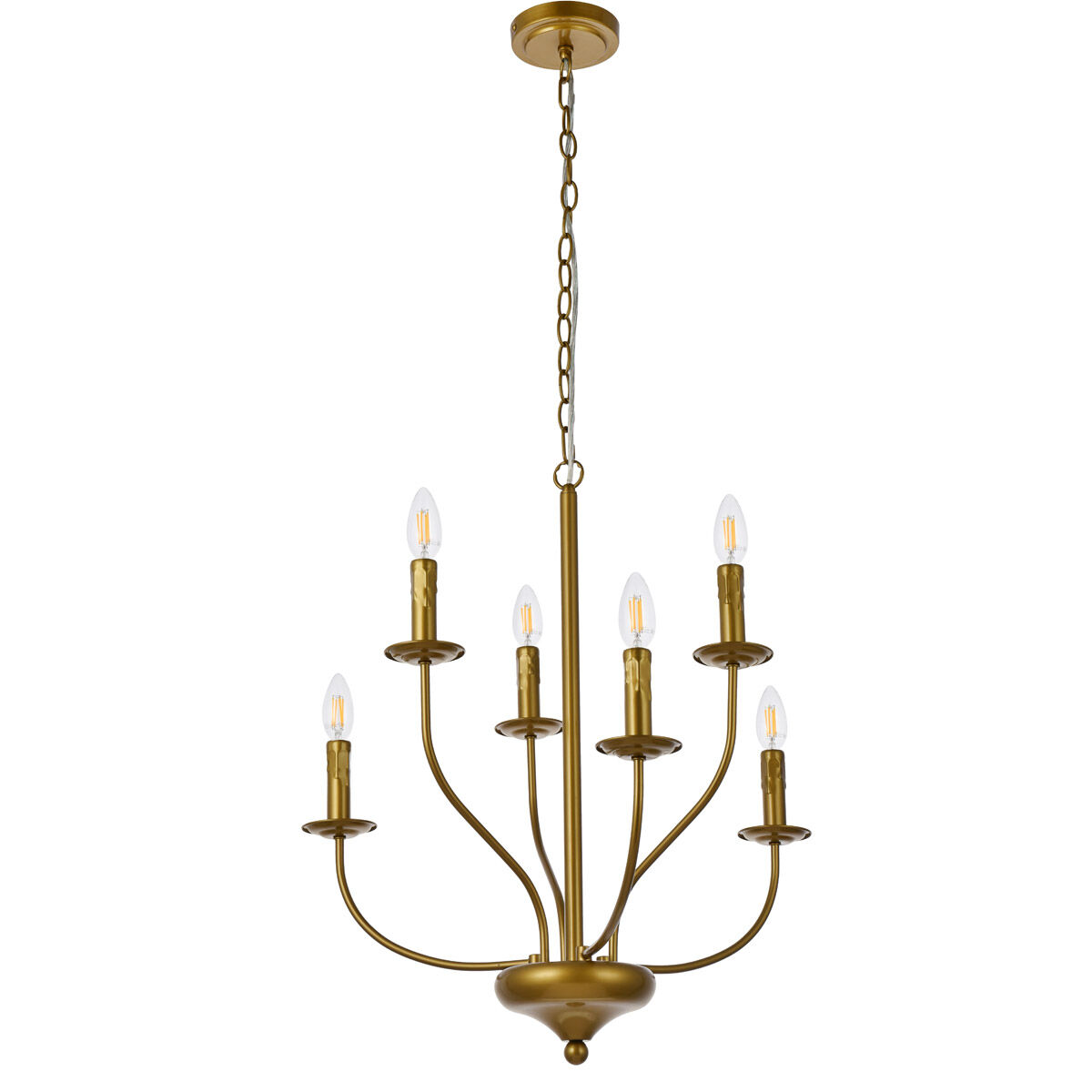 Westley 6 Light 24 inch Brass Pendant Ceiling Light