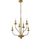 Westley 6 Light 24 inch Brass Pendant Ceiling Light