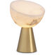 Chamonix 17.72 inch 8 watt Antique Brass and Alabaster Table Lamp Portable Light