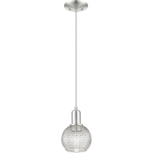 Arcadia Athens 1 Light 5.88 inch Brushed Satin Nickel Mini Pendant Ceiling Light