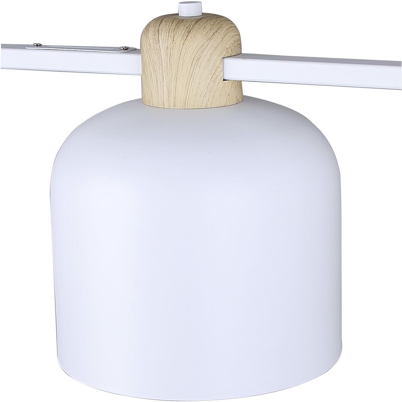 Caleb 3 Light 7 inch Matte White & Wood Pendant Ceiling Light