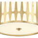 Royston 3 Light 18 inch Antique Gold Flush Ceiling Light