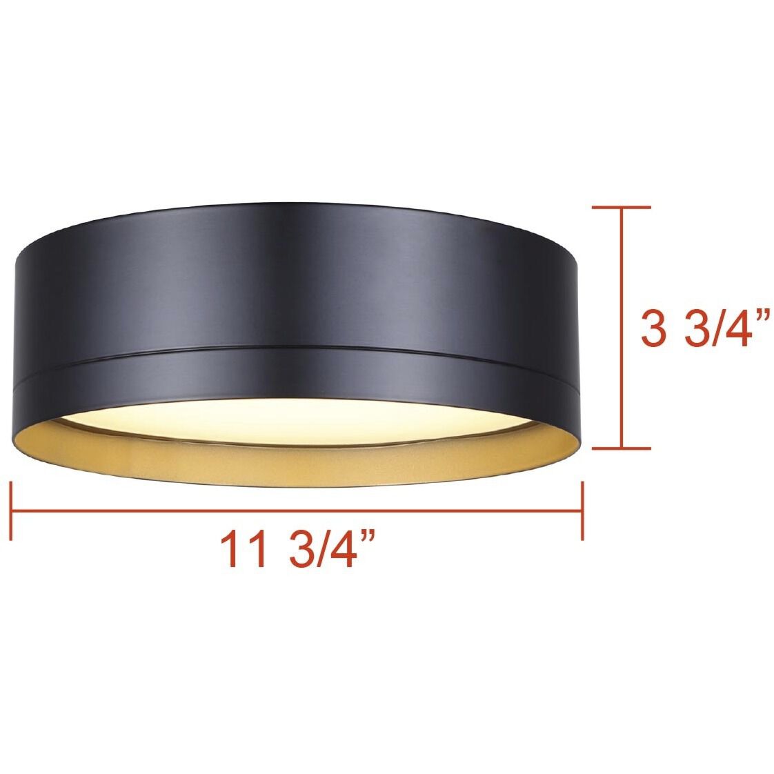 Kyrie LED 11.75 inch Black Flush Mount Ceiling Light