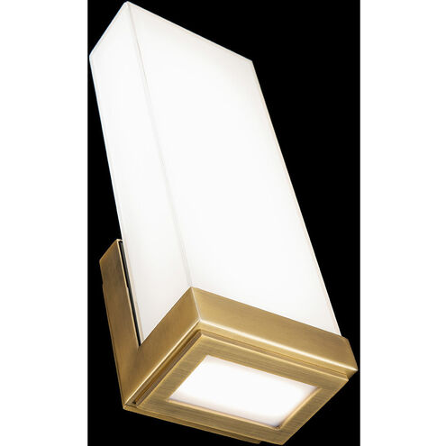 Coltrane LED 4 inch Aged Brass ADA Wall Sconce Wall Light in 3000K, dweLED