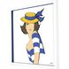 Figurative Collection Lacquered White Wood Shadow Box Style Framed Art