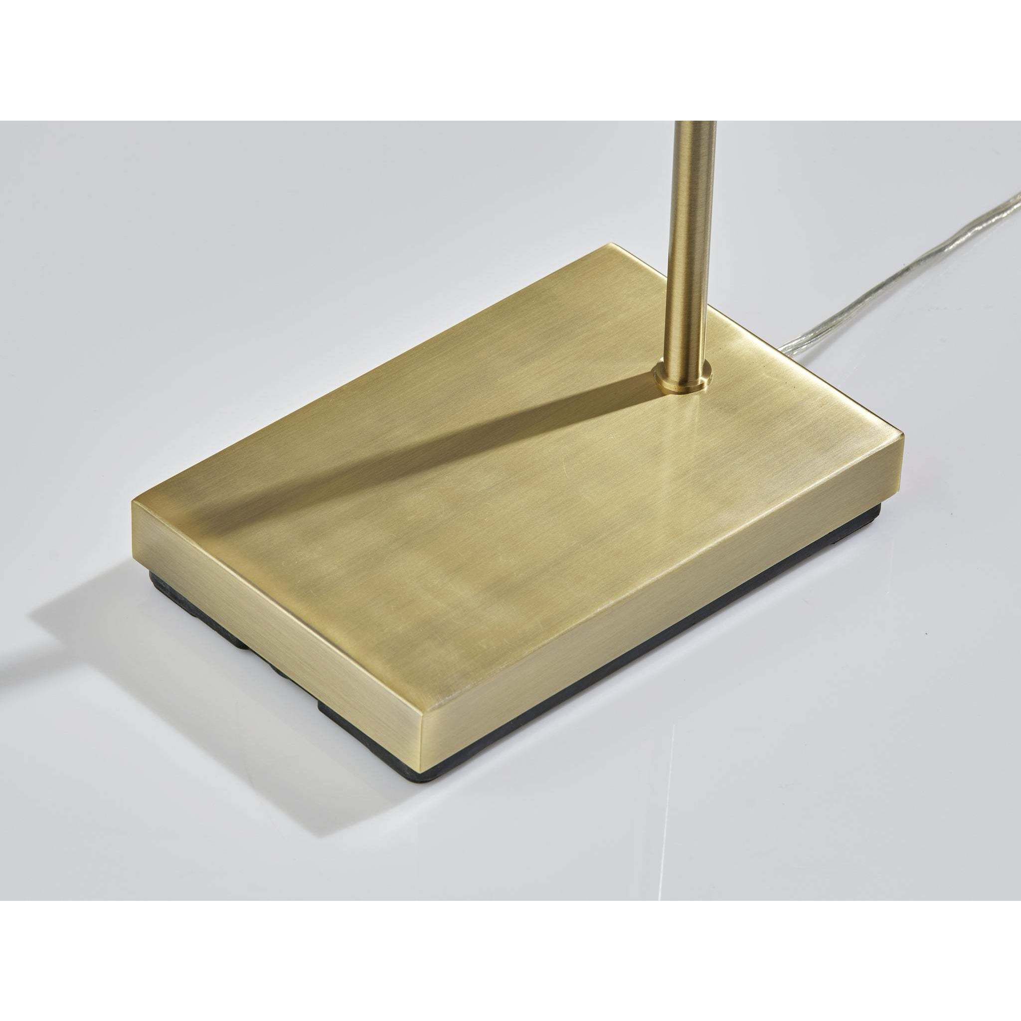 Collette 58 inch 4.00 watt Antique Brass Floor Lamp Portable Light