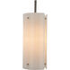 Textured Glass 1 Light 5.7 inch Gilded Brass Pendant Ceiling Light in Frosted Granite, Rod