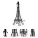 Eiffel Tower 18 inch 60.00 watt Black Table Lamp Base Portable Light, Simplee Adesso