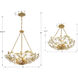 Marselle 6 Light 24 inch Antique Gold Semi Flush Ceiling Light