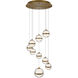 Cyllindra LED 17 inch Aged Brass Chandelier Ceiling Light, dweLED