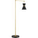 Avignon 62 inch 7 watt Polished Brass/Oil Rubbed Bronze/Black Floor Lamp Portable Light, Suzanne Duin Collection