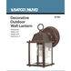 Brentwood 1 Light 9 inch Old Bronze Outdoor Wall Fixture