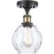 Waverly 1 Light 6 inch Black Antique Brass Semi-Flush Mount Ceiling Light