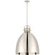 Newton Bell 1 Light 16 inch Polished Nickel Pendant Ceiling Light