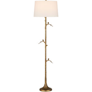 Piaf 69.5 inch 150 watt Antique Brass Floor Lamp Portable Light
