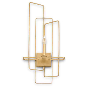 Metro 1 Light 14 inch Contemporary Gold Leaf Wall Sconce Wall Light, Left