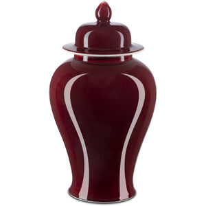 Oxblood 18.5 inch Temple Jar, Medium