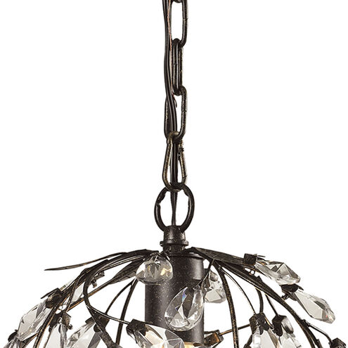 Circeo 1 Light 10 inch Deep Rust with Clear Mini Pendant Ceiling Light