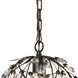 Circeo 1 Light 10 inch Deep Rust with Clear Mini Pendant Ceiling Light