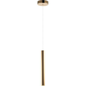 Flute LED 2.5 inch Rose Gold Mini Pendant Ceiling Light