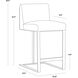 Dean 35.5 inch Stainless Steel / Cantina White Counter Stool