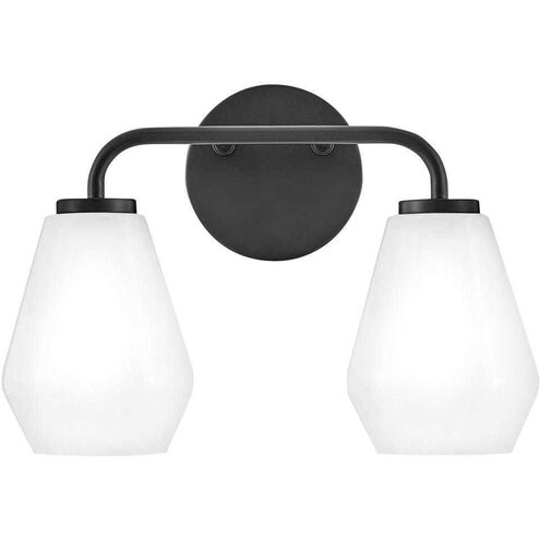 Gio LED 14.75 inch Black Bath Light Wall Light