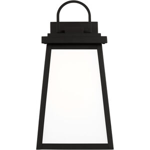 Founders 1 Light 14.25 inch Black Outdoor Wall Lantern