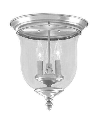 Legacy 3 Light 12 inch Brushed Nickel Flush Mount Ceiling Light