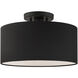 Bainbridge 1 Light 13 inch Black Semi Flush Ceiling Light