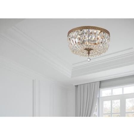 Everett 3 Light 14 inch Gold Flush Ceiling Light