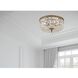 Everett 3 Light 14 inch Gold Flush Ceiling Light