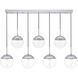 Eclipse 7 Light 54 inch Chrome Pendant Ceiling Light