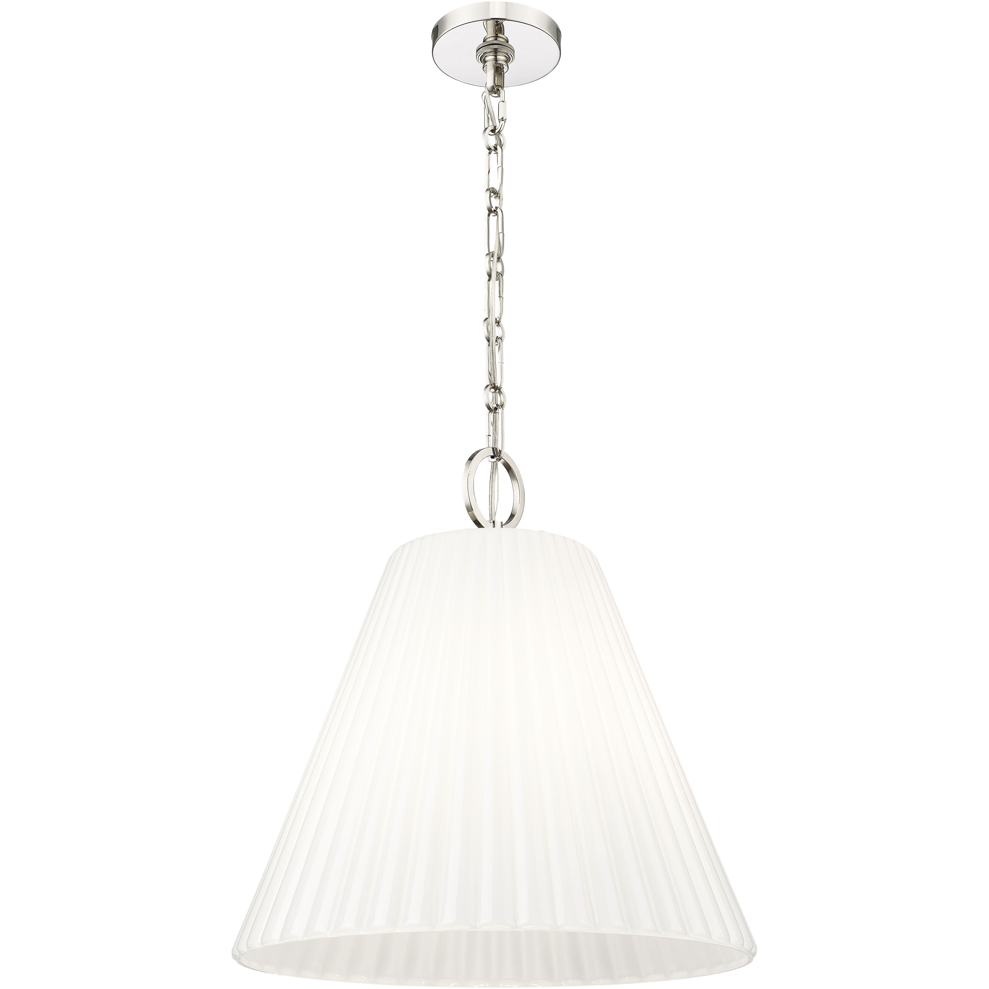 Alaric 3 Light 18 inch Polished Nickel Pendant Ceiling Light