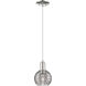 Downtown Urban Athens Deco Swirl 1 Light 5.88 inch Polished Nickel Mini Pendant Ceiling Light