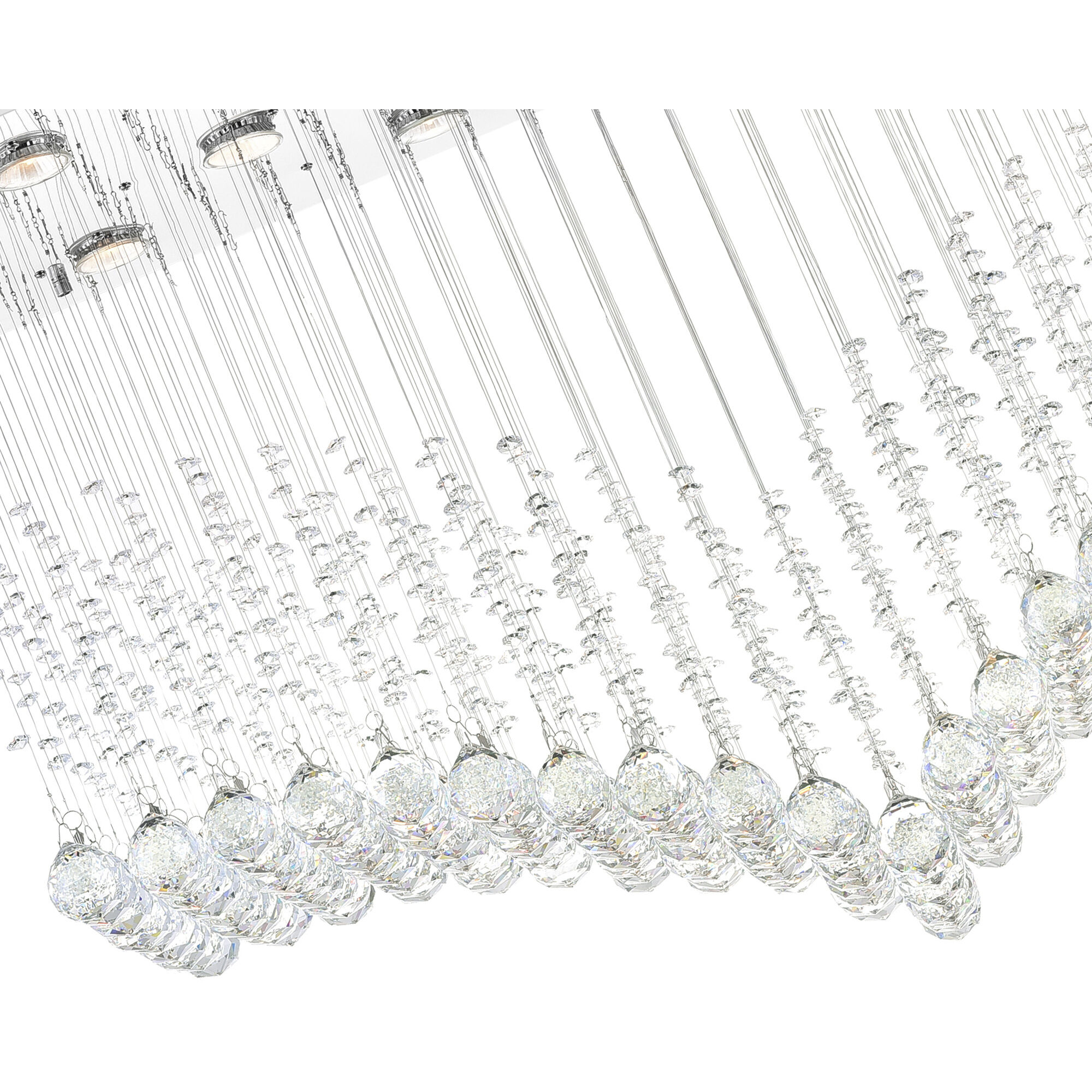 Twinkle 11 Light 17 inch Chrome Flush Mount Ceiling Light