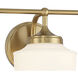 Cornwell 3 Light 23 inch Aged Brass Bath Vanity Wall Light