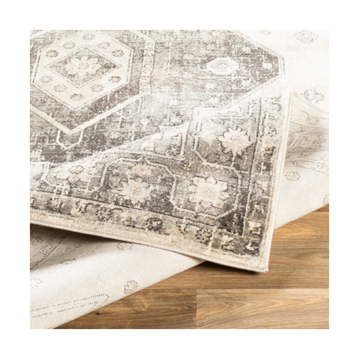 Alton 87 X 63 inch Charcoal/Medium Gray/Black/Tan/Beige/White Rugs