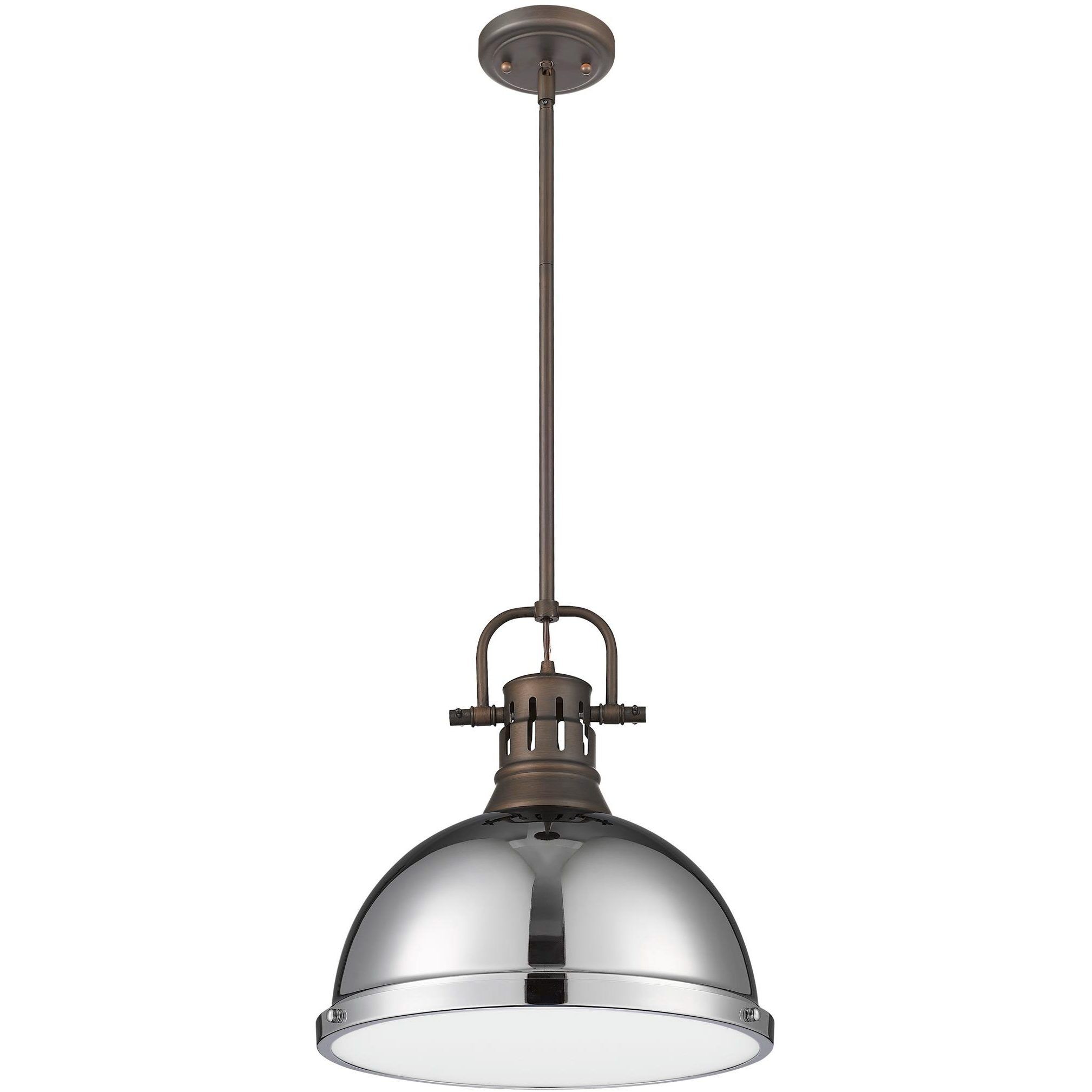Yep Duncan 1 Light 14 inch Rubbed Bronze Pendant Ceiling Light in Chrome