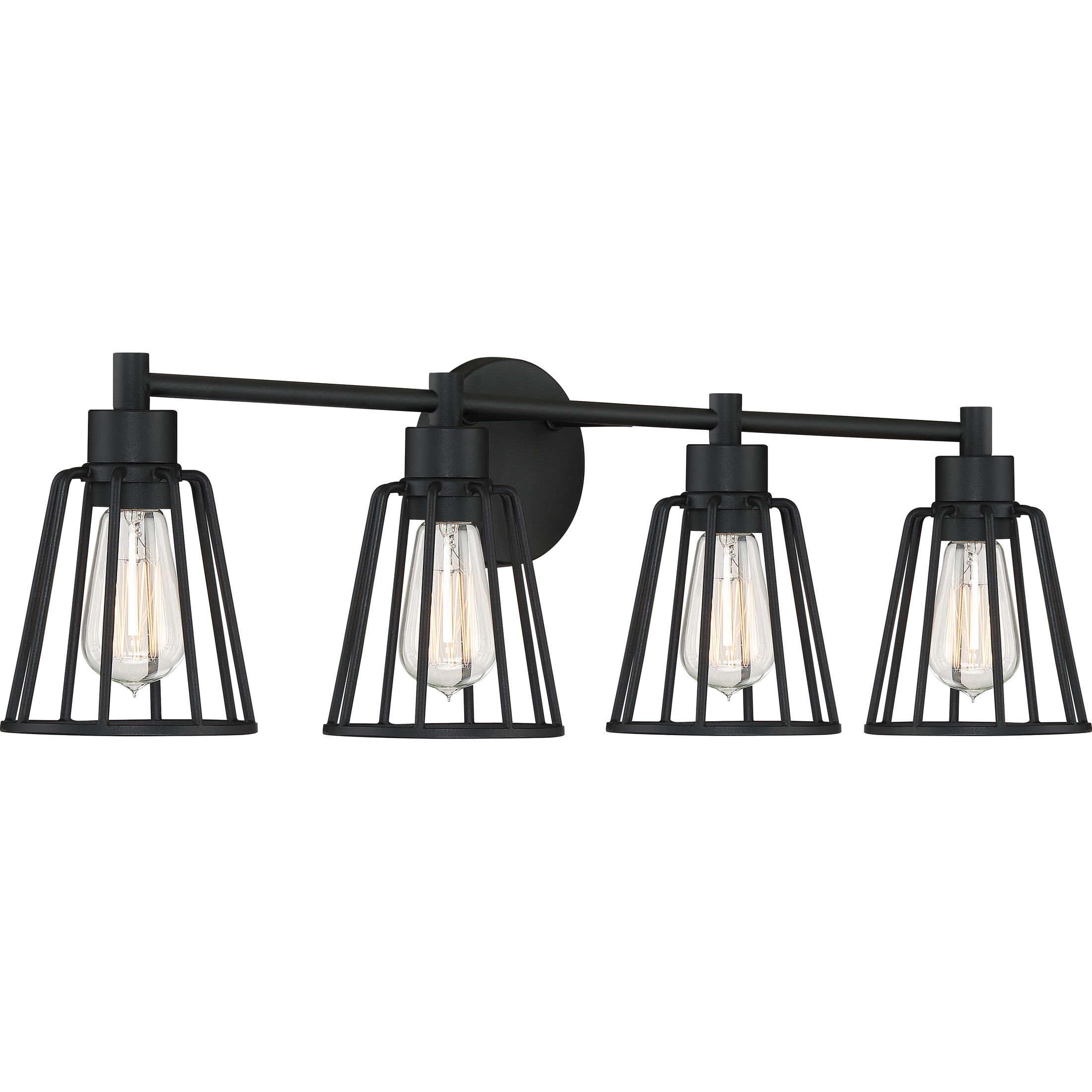 Atticus 4 Light 32 inch Earth Black Vanity Light Wall Light