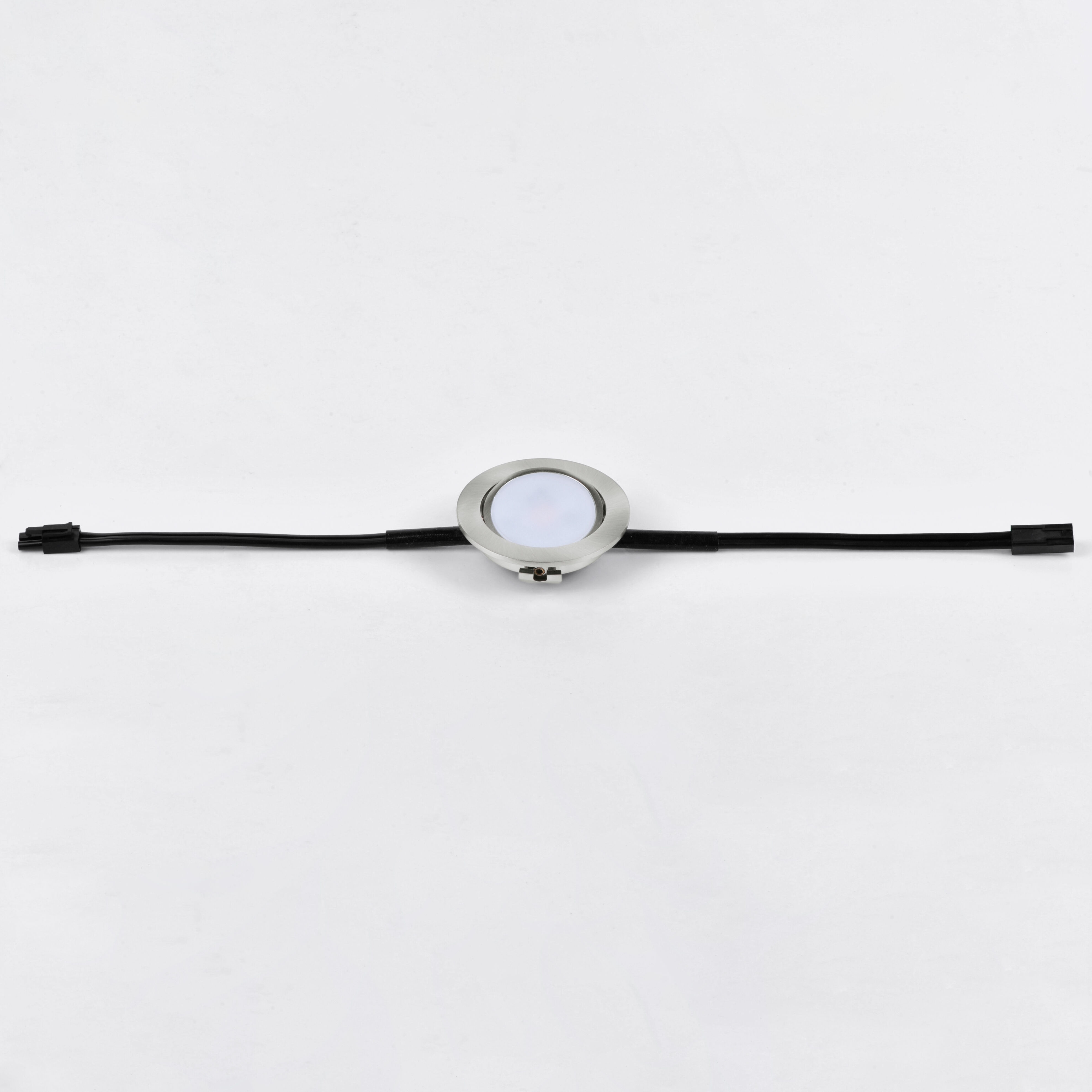 CounterMax MX-LD-AC 120 LED 2.75 inch Satin Nickel Under Cabinet Disc