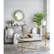 Anita Gold Finished Aluminum with White Marble Base Décor