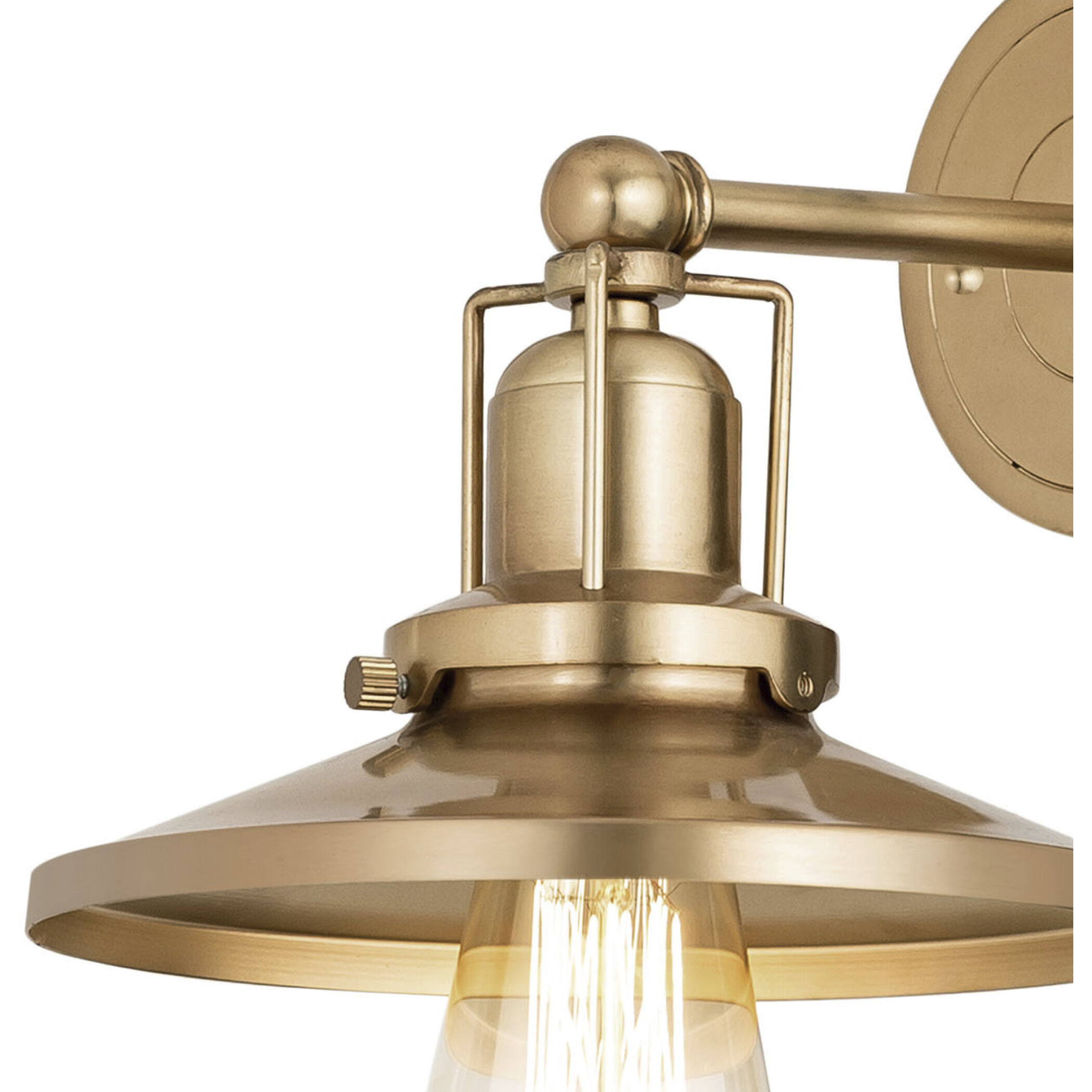 Satin brass vanity light clearance