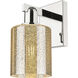 Arcadia Cobbleskill Armed Sconce Wall Light in Polished Nickel, Mercury
