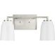 Spenser 2 Light 15.62 inch Brushed Nickel Vanity Light Wall Light
