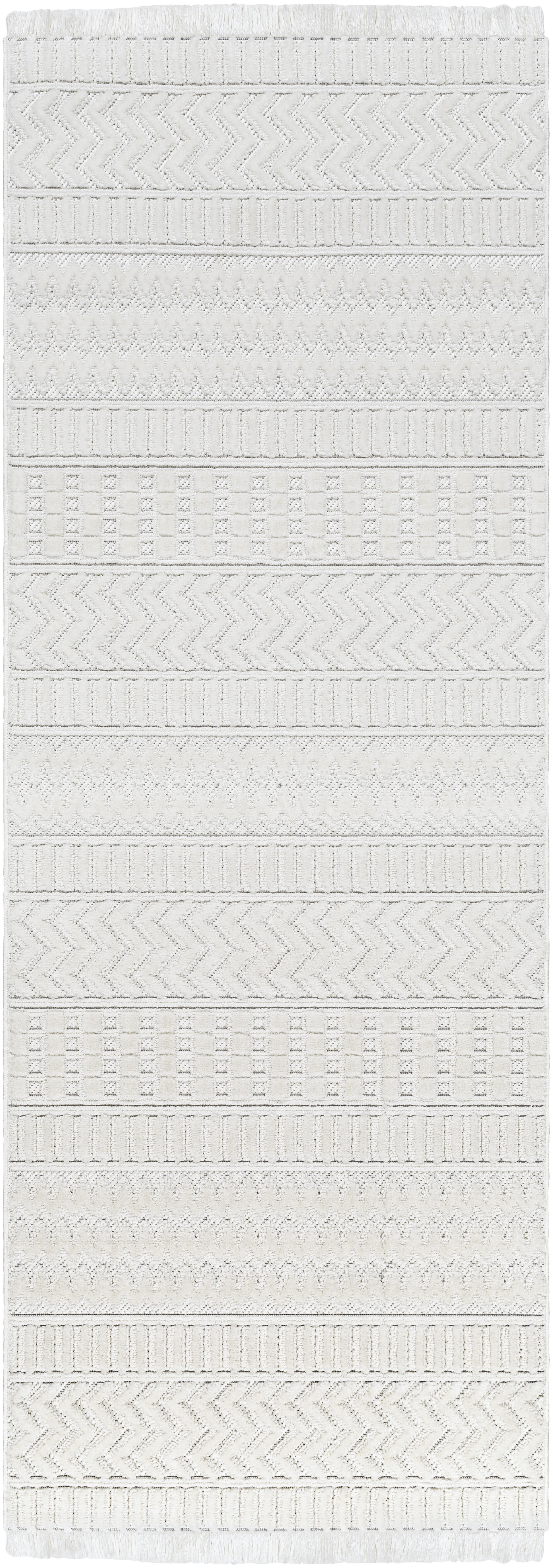 Broadway 87 X 31 inch Light Grey Rug, Runner