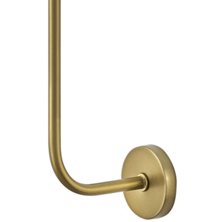 Kline LED 5 inch Lacquered Brass Sconce Wall Light