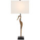 Antigone 31.5 inch 150 watt Antique Brass/Black Table Lamp Portable Light