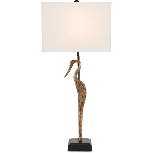 Antigone 31.5 inch 150 watt Antique Brass/Black Table Lamp Portable Light