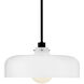 Maisie 1 Light 15 inch Black Pendant Ceiling Light in Cased Opal