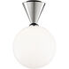 Piper LED 9 inch Polished Nickel Flush Mount Ceiling Light in Polished Nickel and Black